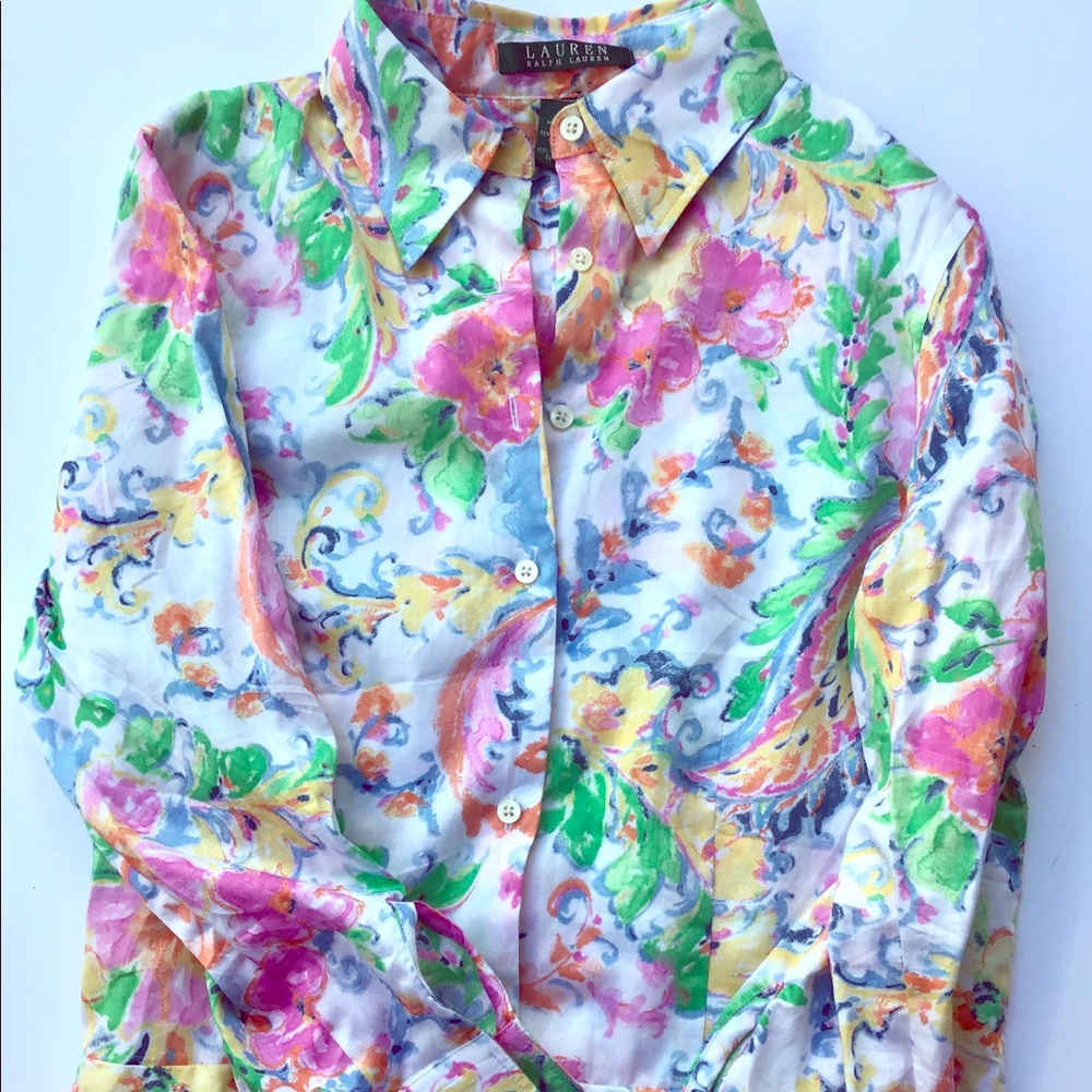Ralph Lauren Women’s Size 2 Small Floral Shirt